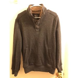 Bass men’s grey 1/4 button sweater